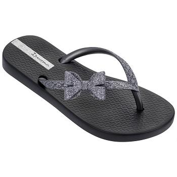 Ipanema Slippers Kinderen Lolita Bow Zilver Zwart QE8614532 Belgie